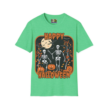 Spooktacular Skeletons of Halloween Dark colors Unisex T-shirt by CreepyCrafts.boo