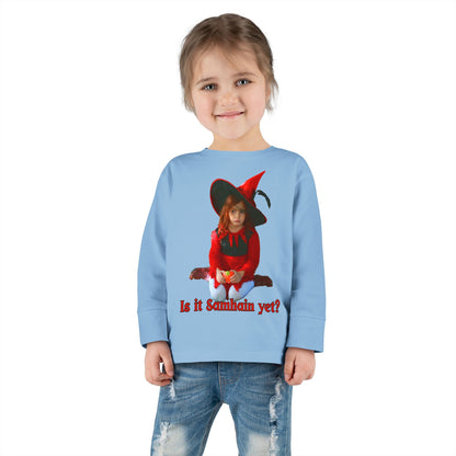 Is it Samhain yet? Toddler Long Sleeve Tee by CreepyCrafts.boo