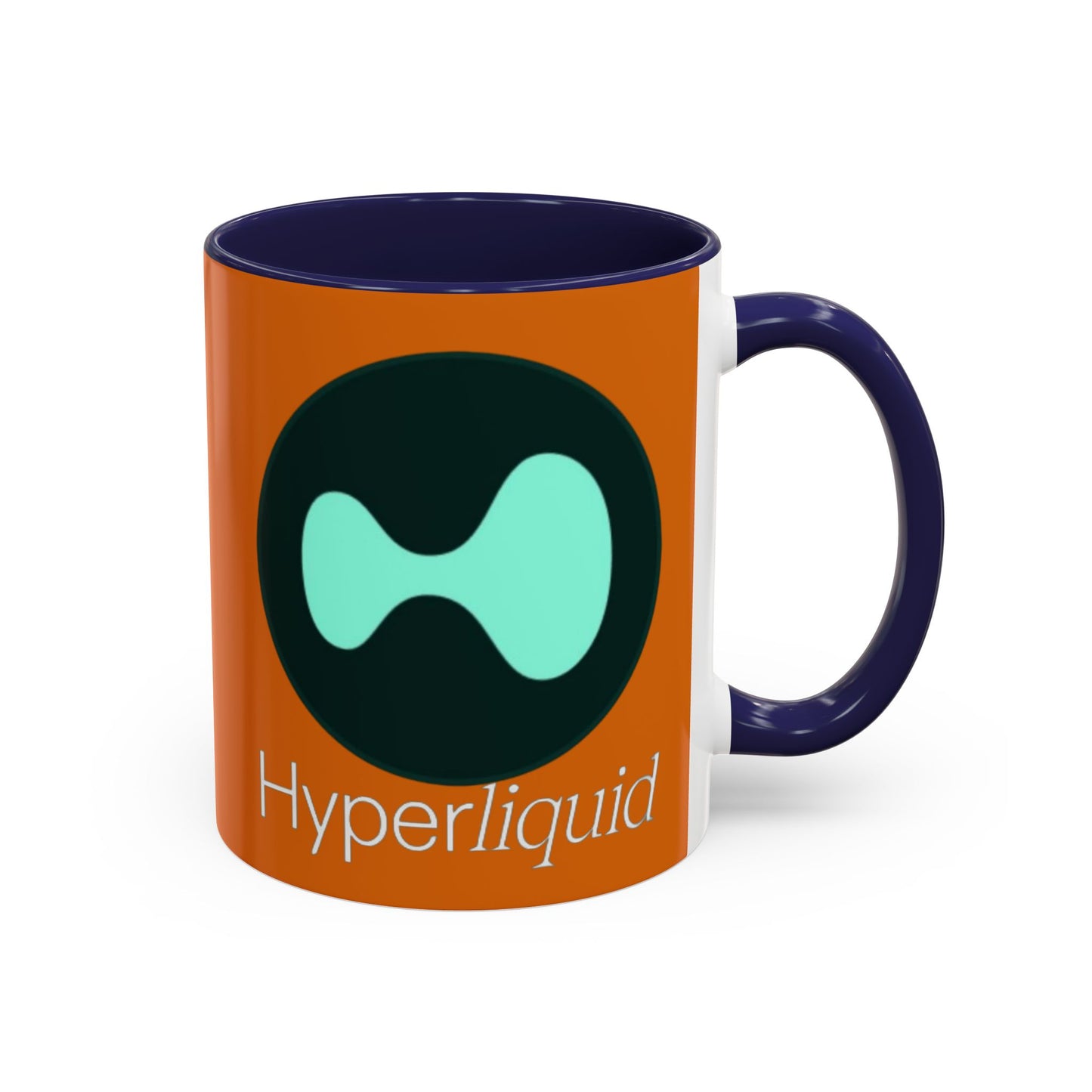Hyperliquid White font Orange Accent Mug by cypherpunkgear.com