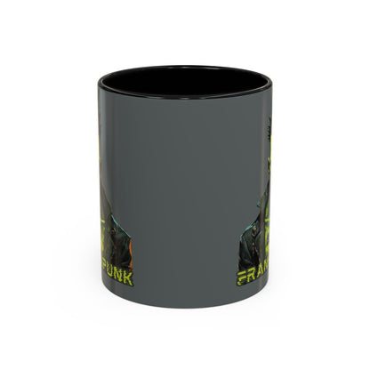 Frankenpunk Grey Accent Mug by CreepyCrafts.boo