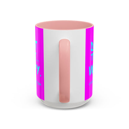 Don't Trust...Verify. Electric Magenta Accent Mug by cypherpunkgear.com