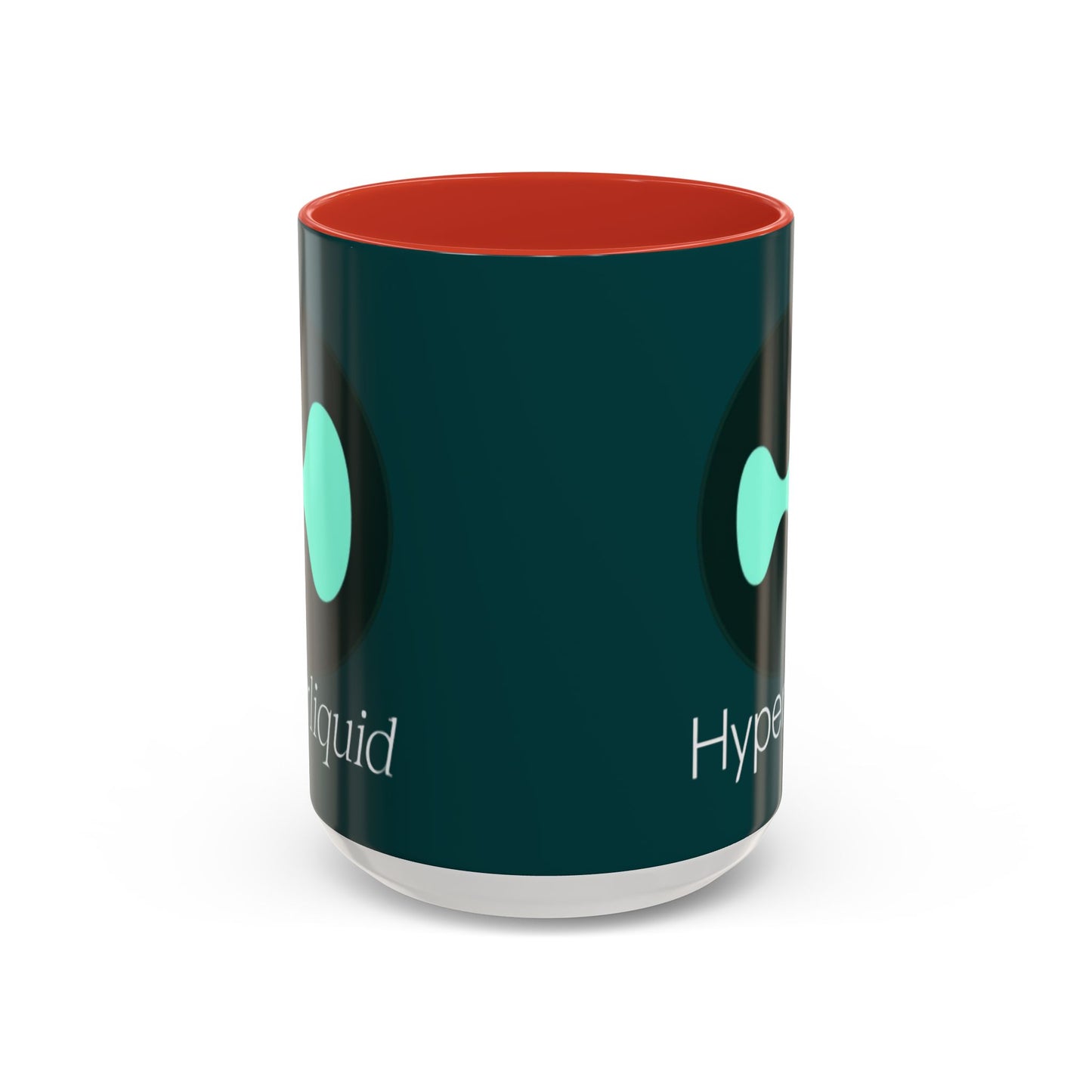 Hyperliquid White font Dark Hyperliquid Accent Mug by cypherpunkgear.com