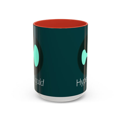 Hyperliquid White font Dark Hyperliquid Accent Mug by cypherpunkgear.com