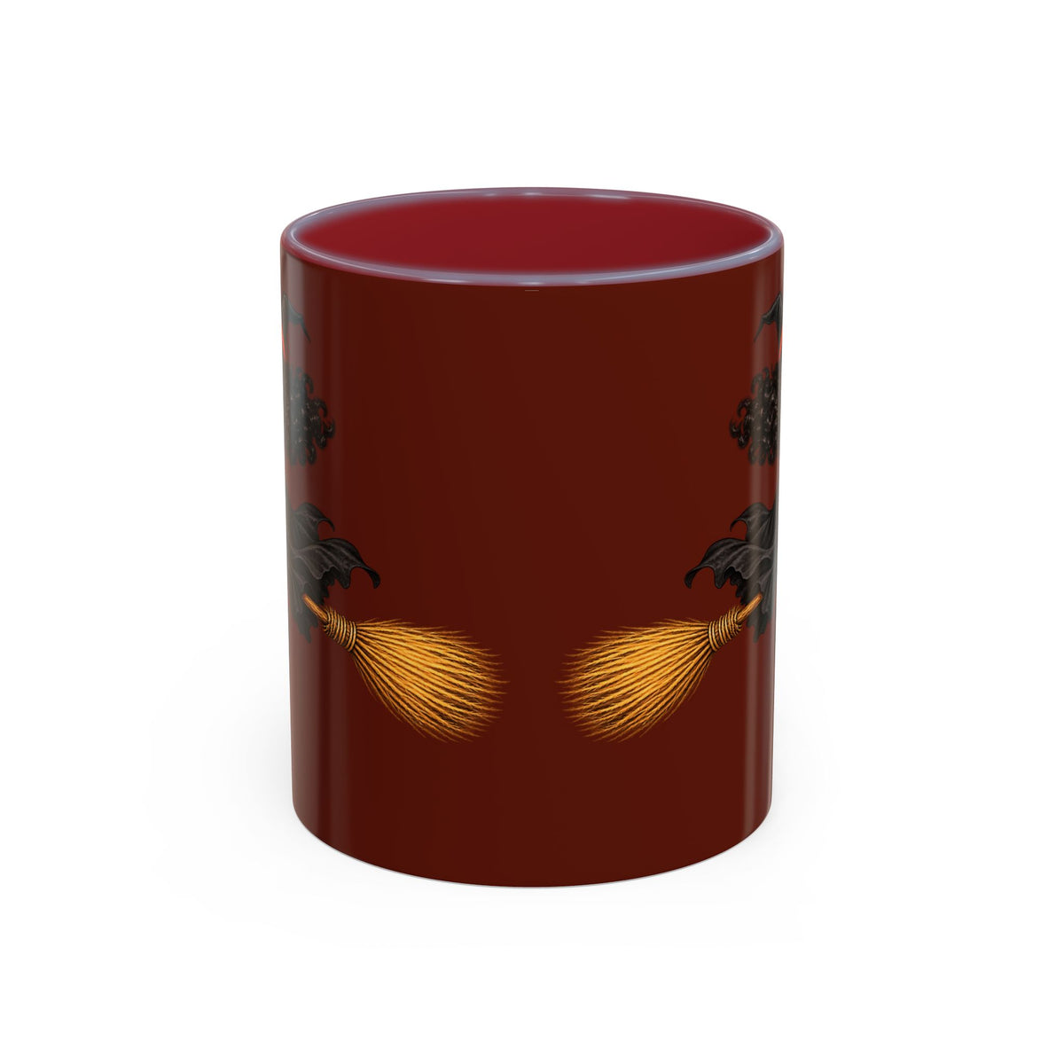 Velvet Vex Brown Accent Mug by CreepyCrafts.boo