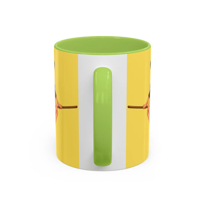 Hazel Hex Yellow Accent Mug by CreepyCrafts.boo
