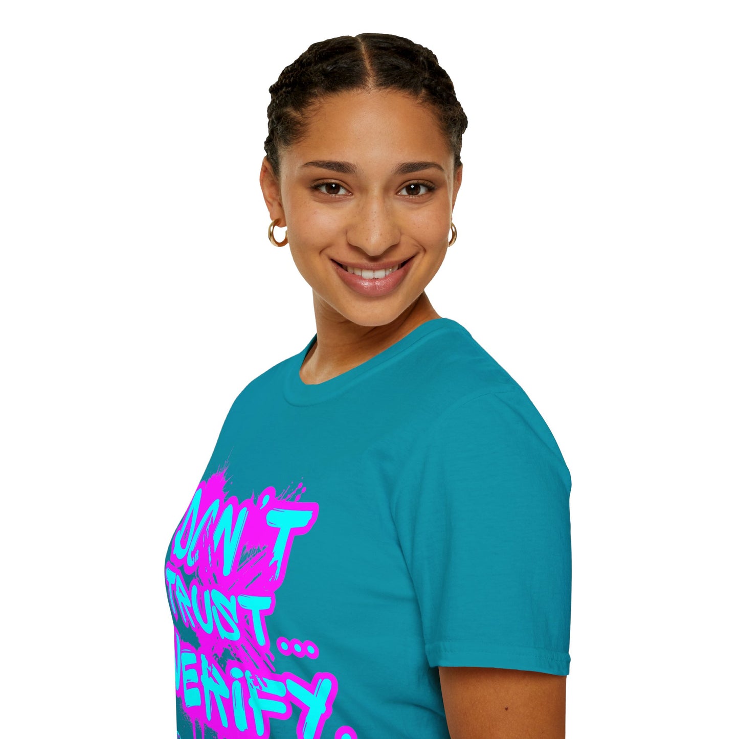 Don't Trust...Verify. Dark colors Unisex T-Shirt by cypherpunkgear.com