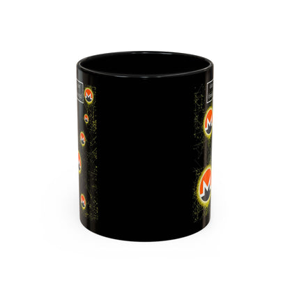 Monero (XMR) don't assume your freedoms are assured Black Accent Mug by cypherpunkgear.com