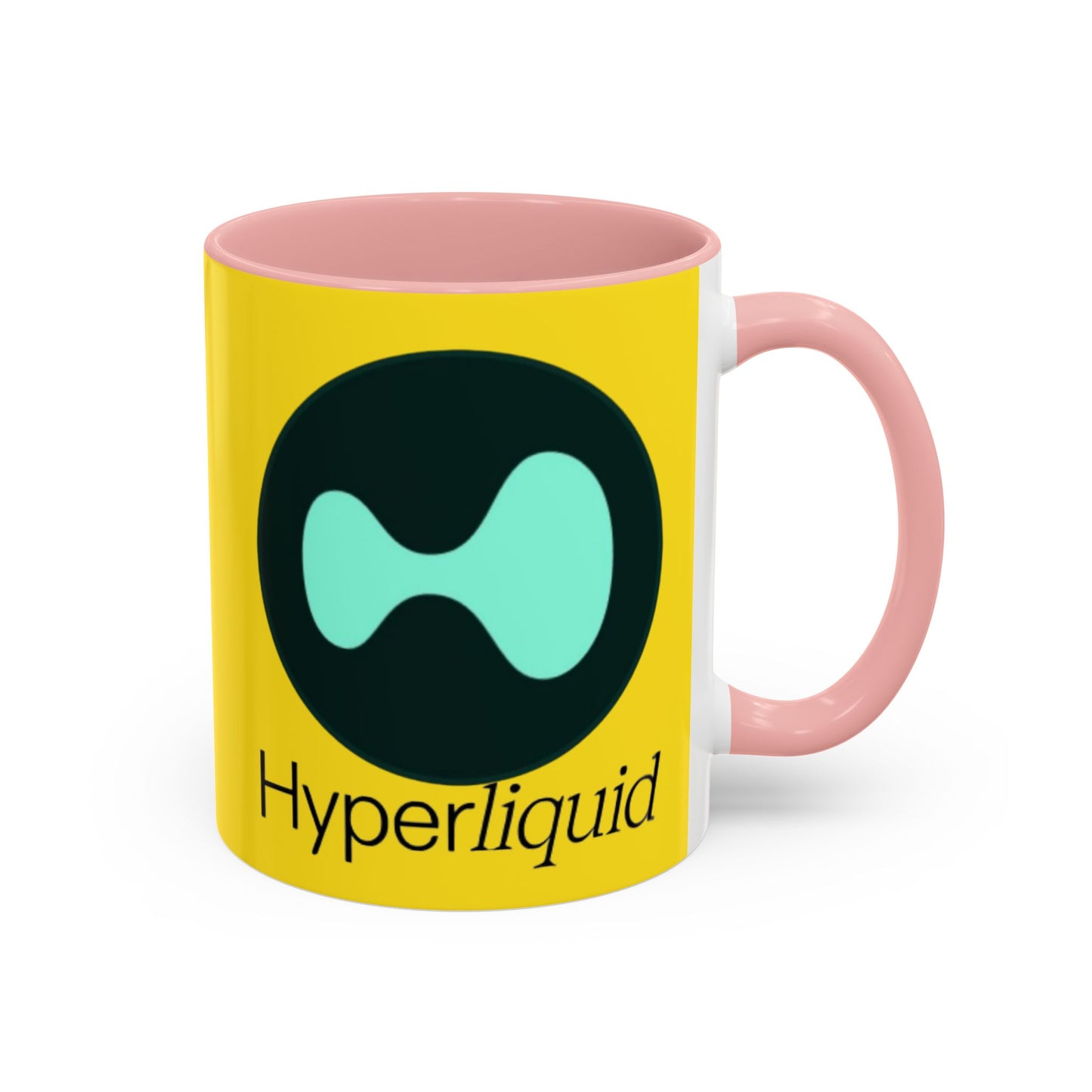 Hyperliquid Black font Yellow Accent Mug by cypherpunkgear.com