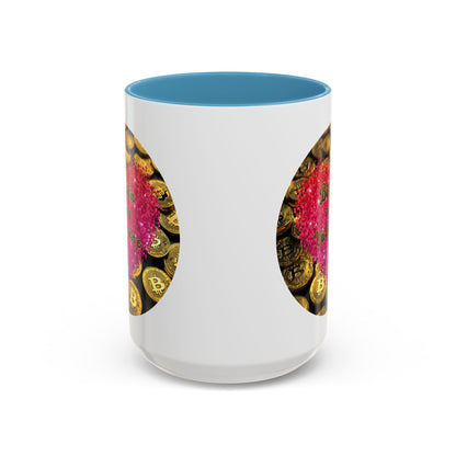 Bitcoin is My Valentine White Accent Mug by cypherpunkgear.com