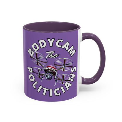 Bodycam the Politicians Drone Light Purple Accent Mug by cypherpunkgear.com