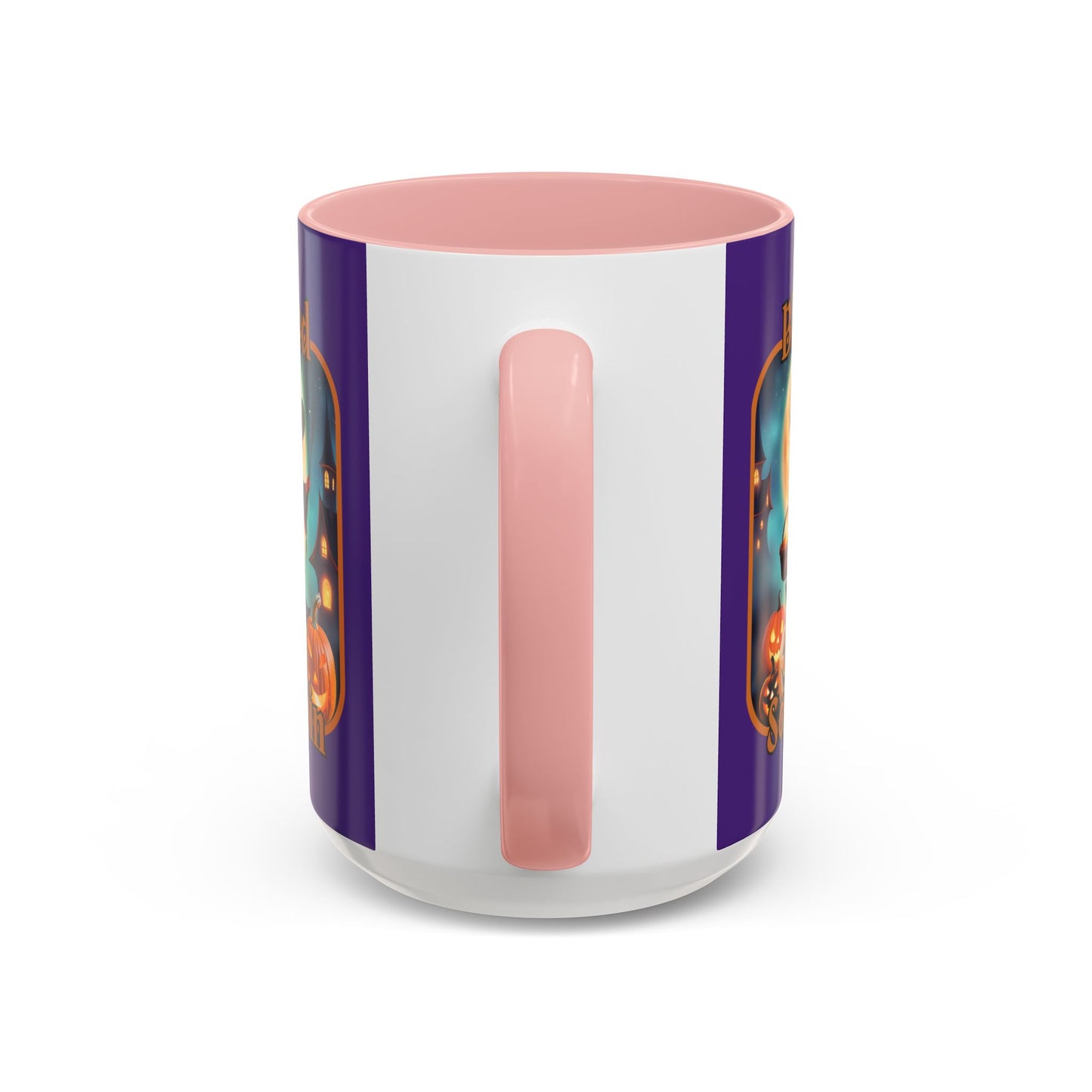 Blessed Samhain Little Witch Orange font Purple Accent Mug by CreepyCrafts.boo