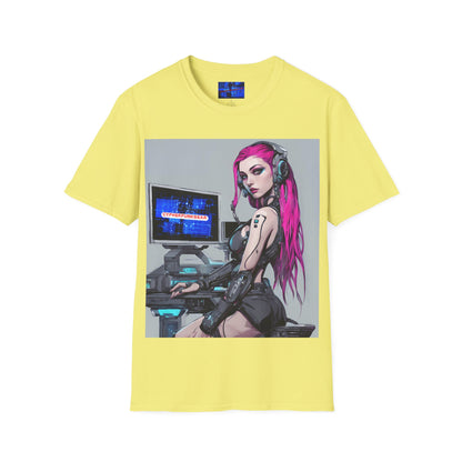 Netrunner Cyberpunk Light colors Unisex T-Shirt by cypherpunkgear.com