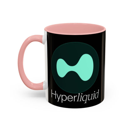 Hyperliquid White font Black Accent Mug by cypherpunkgear.com