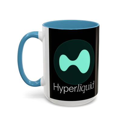 Hyperliquid White font Black Accent Mug by cypherpunkgear.com