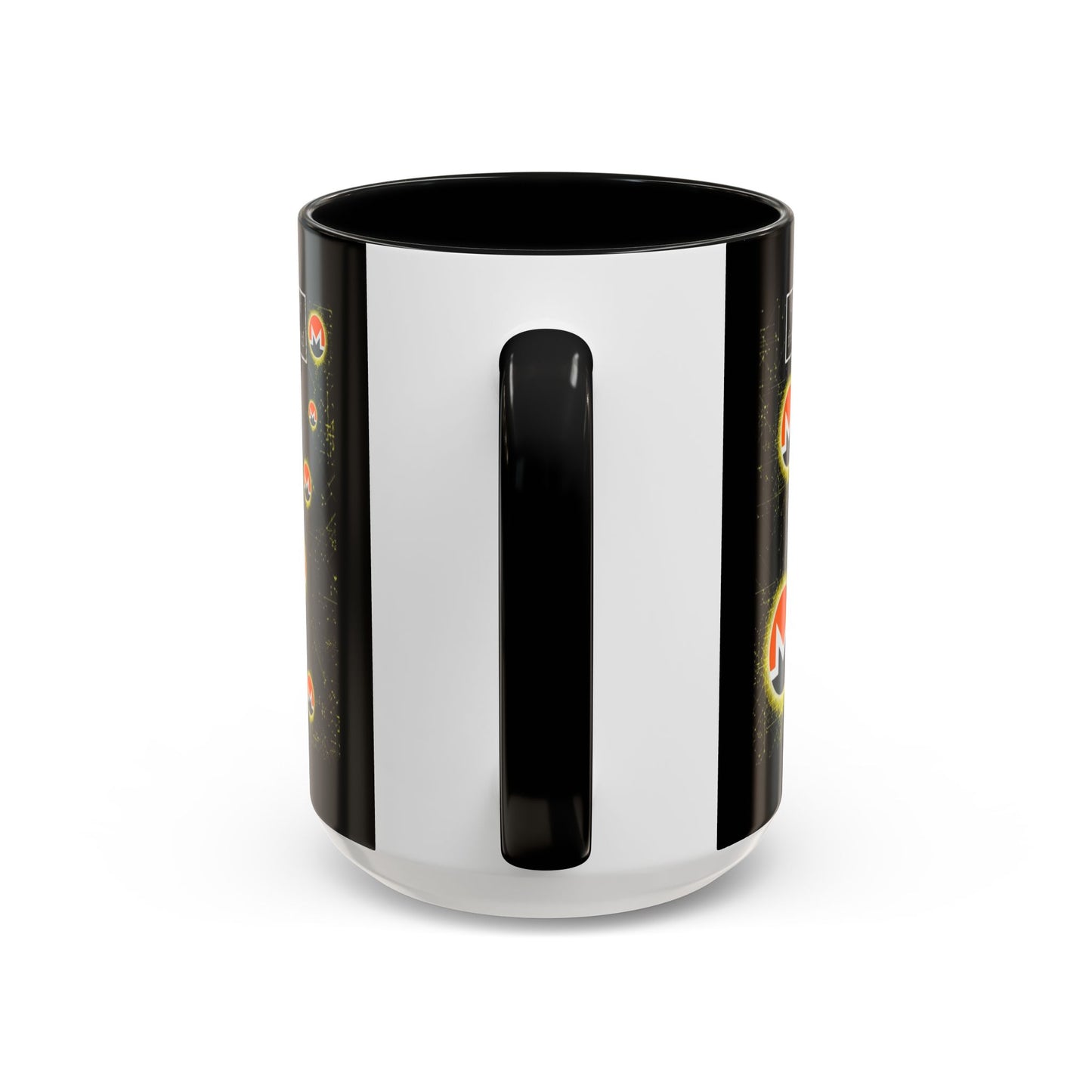 Monero (XMR) don't assume your freedoms are assured Black Accent Mug by cypherpunkgear.com