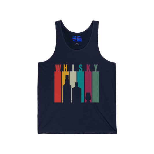 Whisky spelled without an 'e' Unisex Jersey Tank Top by cypherpunkgear.com