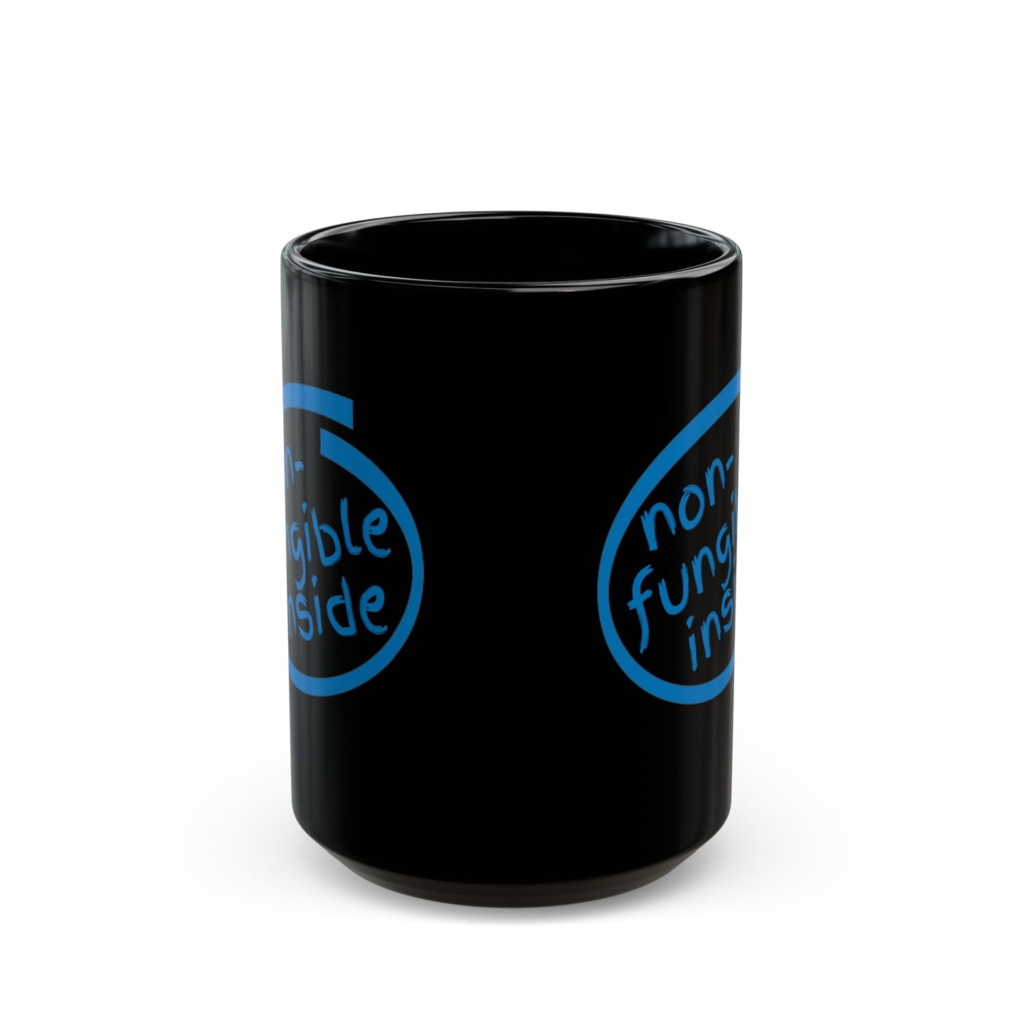 Non-Fungible Inside Black Mug by cypherpunkgear.com