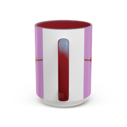Velvet Vex Pink Accent Mug by CreepyCrafts.boo
