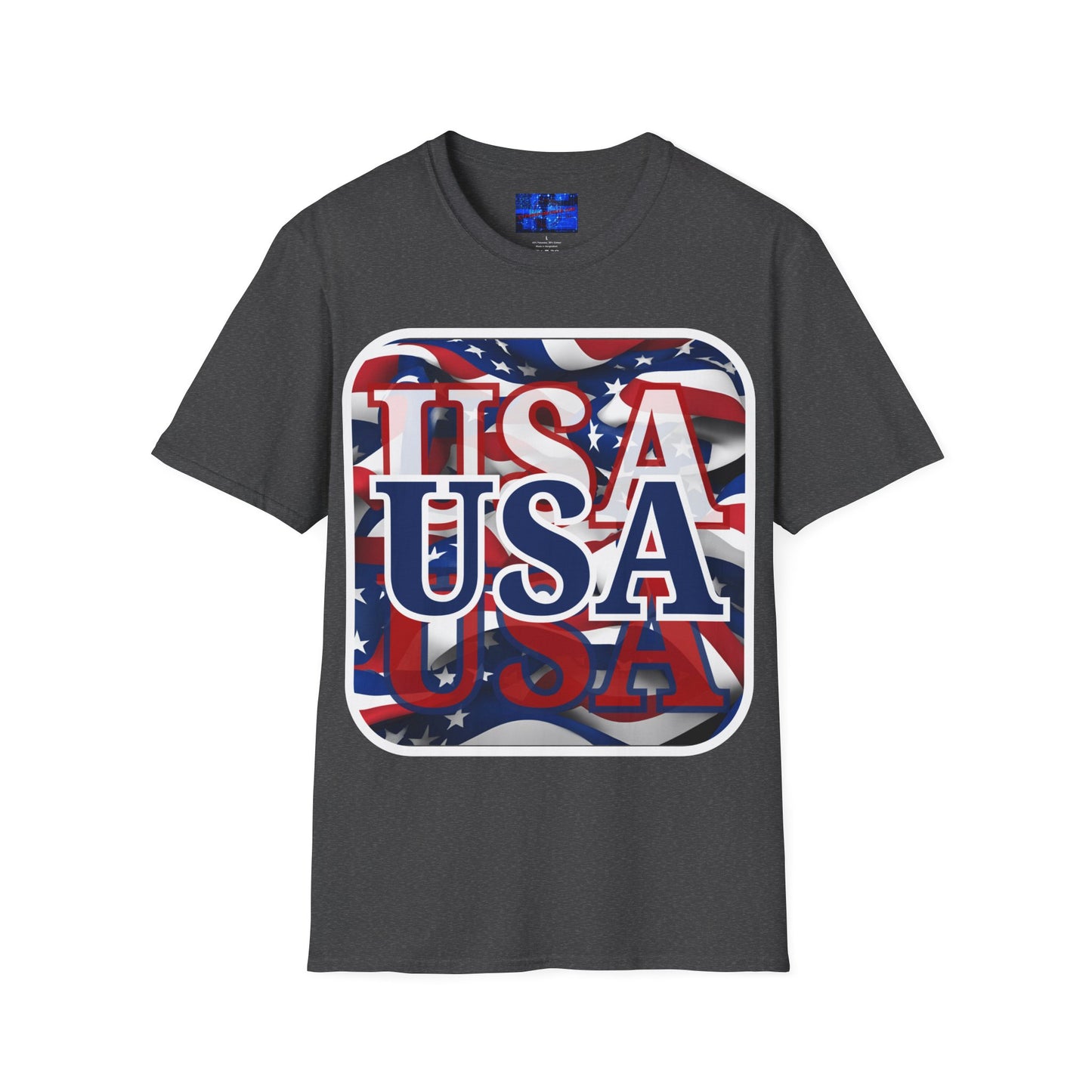 Red White and BLUE USA Patriot Dark colors Unisex T-Shirt by cypherpunkgear.com