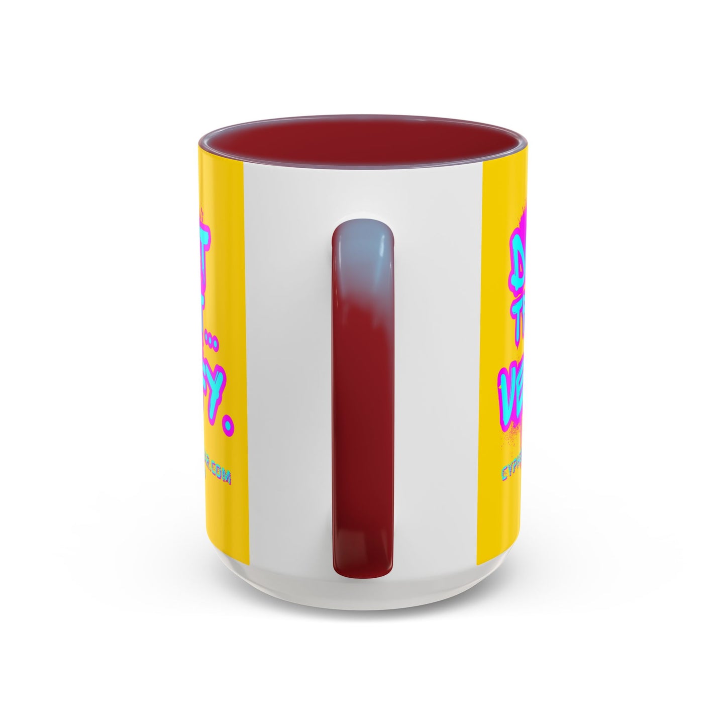 Don't Trust...Verify. Yellow Accent Mug by cypherpunkgear.com