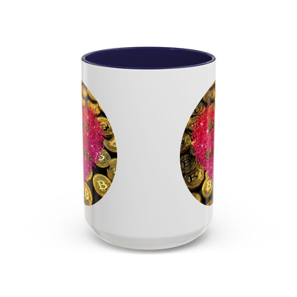 Bitcoin is My Valentine White Accent Mug by cypherpunkgear.com