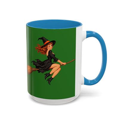 Hazel Hex Green Accent Mug by CreepyCrafts.boo