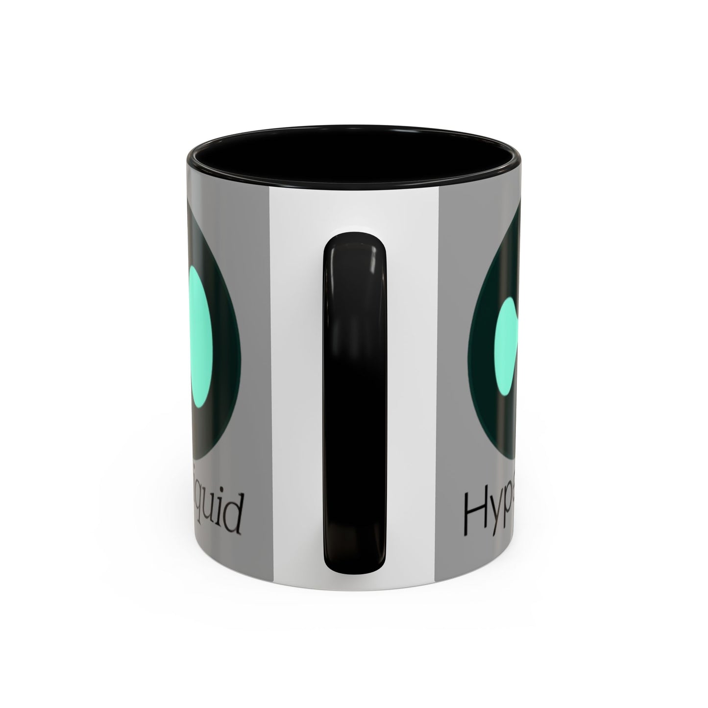 Hyperliquid Black font Grey Accent Mug by cypherpunkgear.com