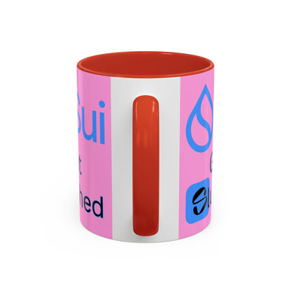 Sui: Get Slushed Pink Accent Mug by cypherpunkgear.com