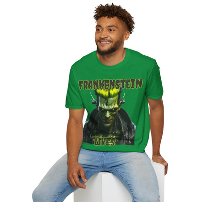 Frankenstein Lives DKcolors Unisex T-Shirt by cypherpunkgear