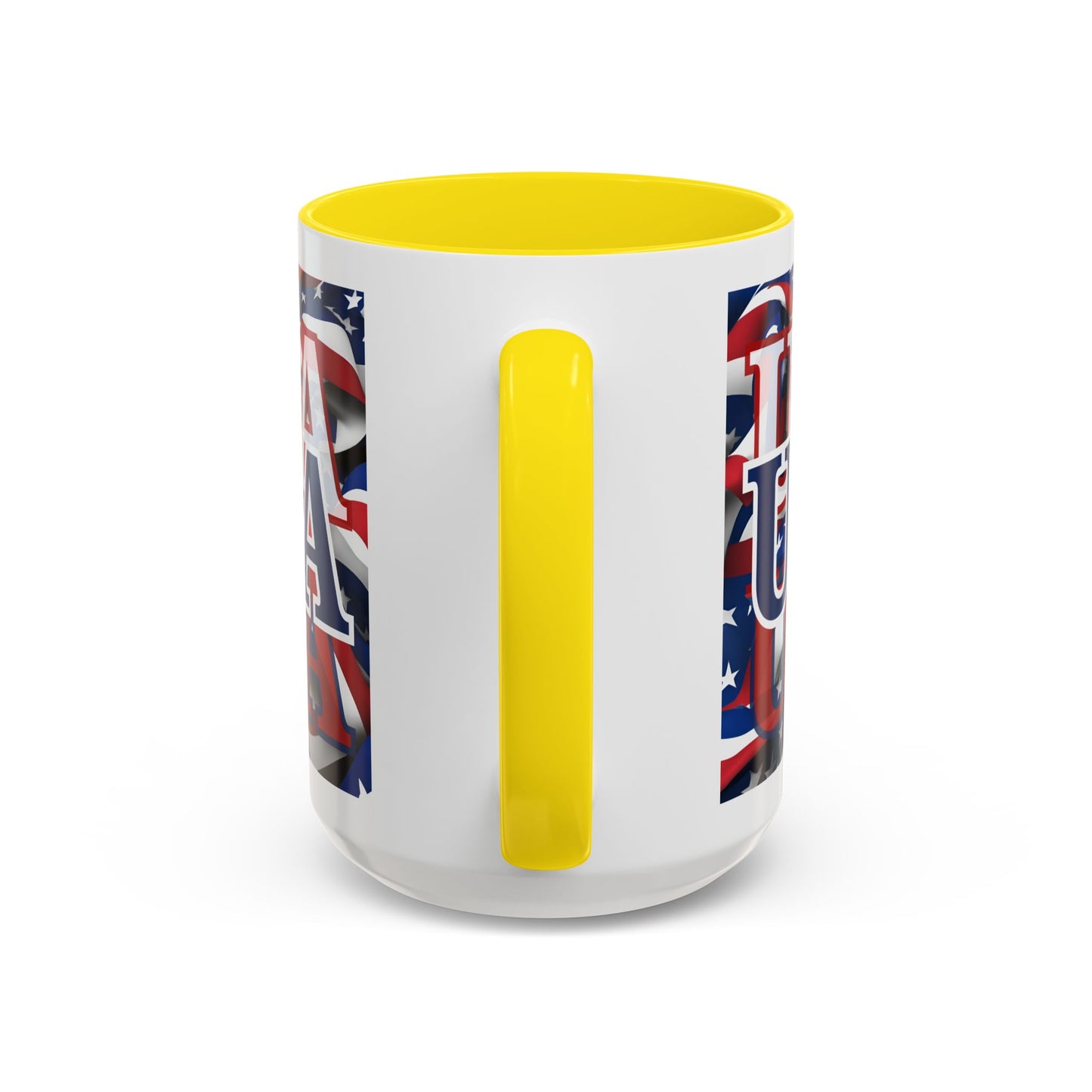 USA Blue font Center Patriot Accent Mug by cypherpunkgear.com