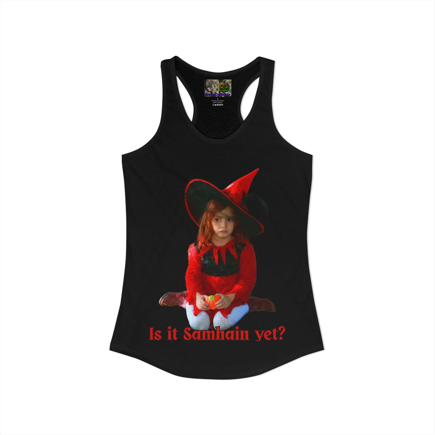 Is it Samhain yet? Women's Racerback Tank Top by CreepyCrafts.boo