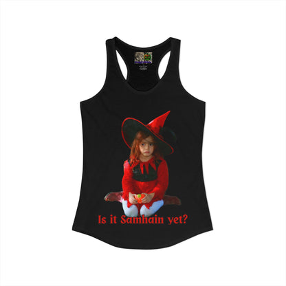 Is it Samhain yet? Women's Racerback Tank Top by CreepyCrafts.boo