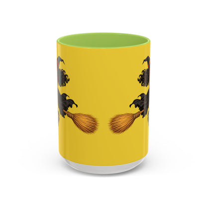 Velvet Vex Yellow Accent Mug by CreepyCrafts.boo