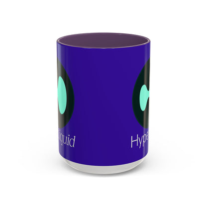 Hyperliquid White font Dark Purple Accent Mug by cypherpunkgear.com