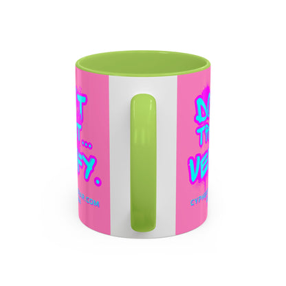 Don't Trust...Verify. Light Pink Accent Mug by cypherpunkgear.com