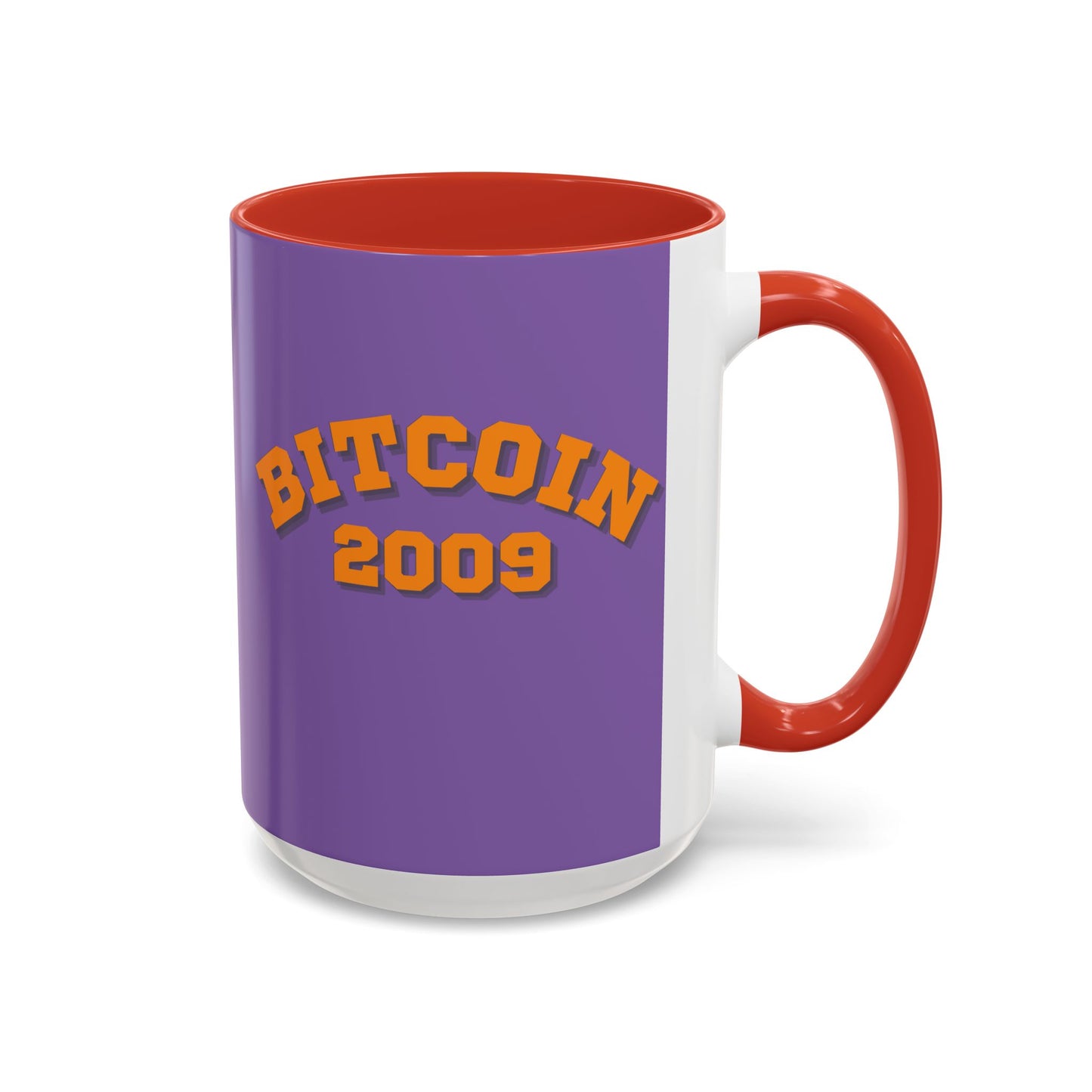 Bitcoin 2009 Light Purple Accent Mug by cypherpunkgear.com