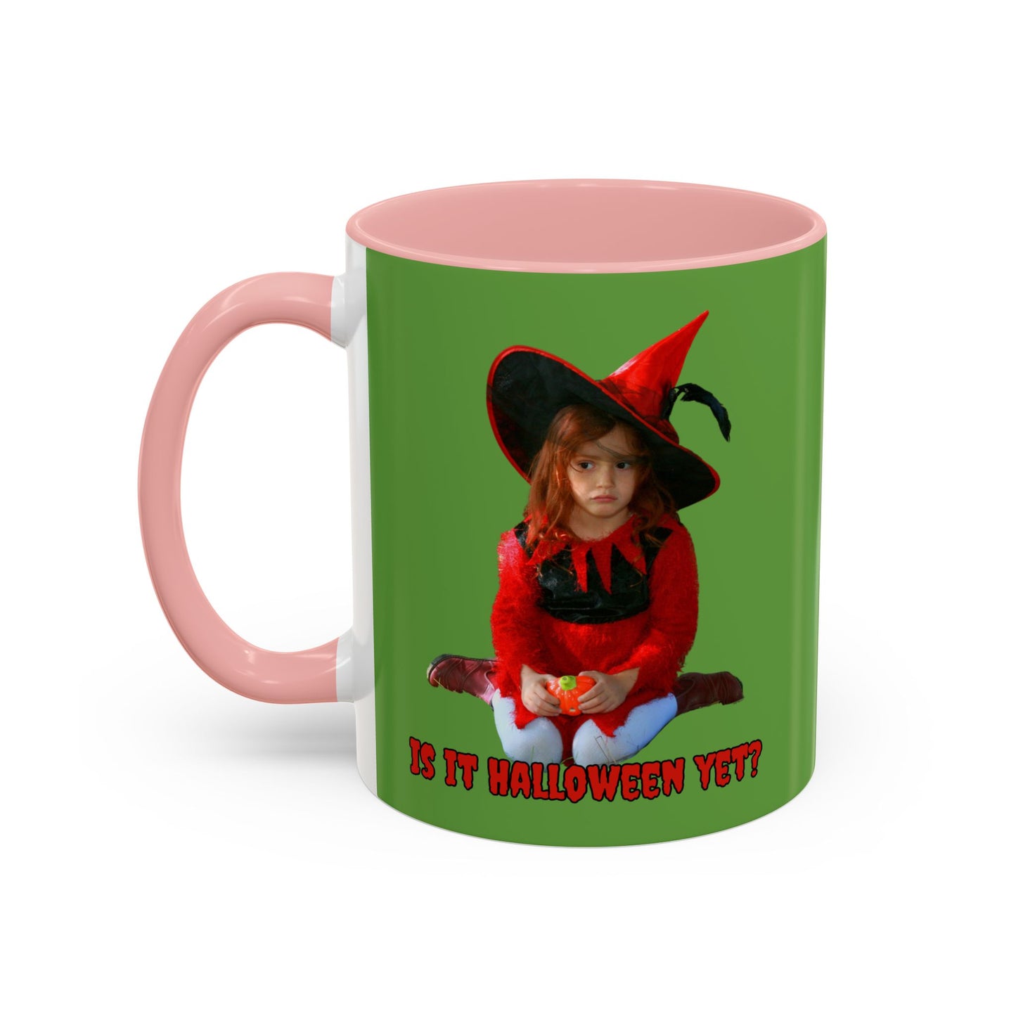 Is it Halloween yet? Green Accent Mug by CreepyCrafts.boo
