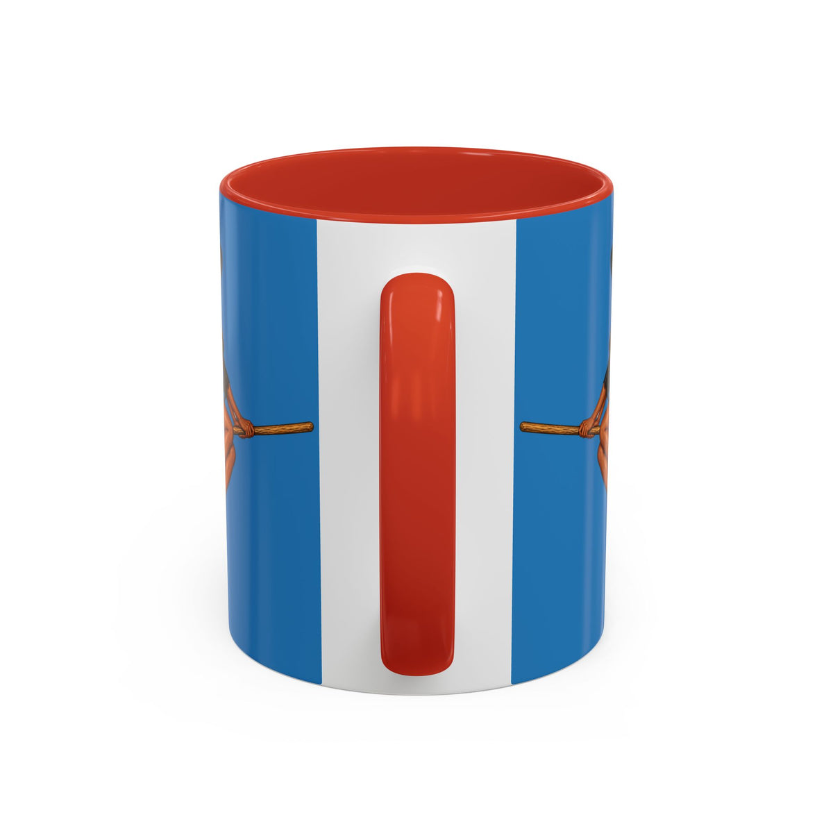 Velvet Vex Blue Accent Mug by CreepyCrafts.boo