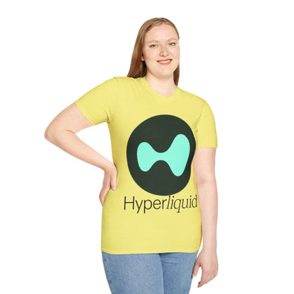 Hyperliquid Black font Unisex T-Shirt by cypherpunkgear.com