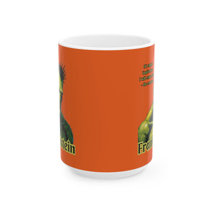Frankenstein's Creature Orange Mug by CreepyCrafts.boo