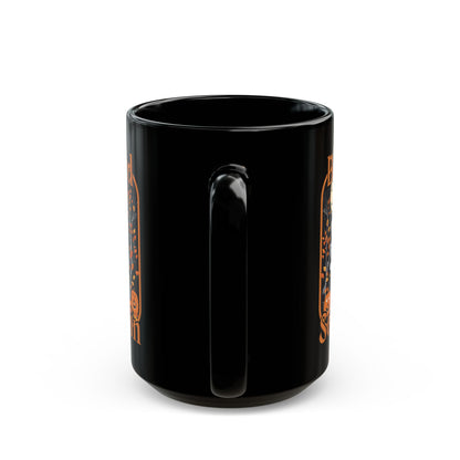 Spooktacular Skeletons of Samhain Black Mug by CreepyCrafts.boo