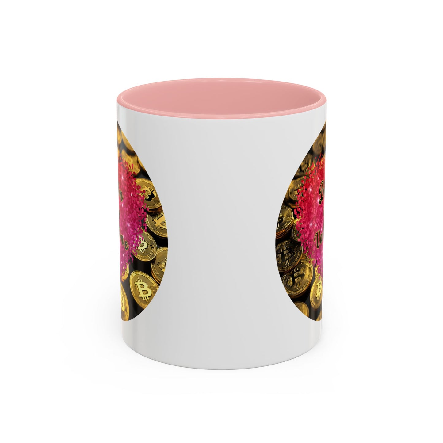 Bitcoin is My Valentine White Accent Mug by cypherpunkgear.com