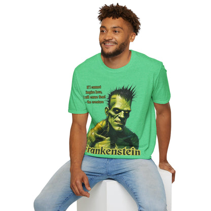 Frankenstein's Creature Dark colors Unisex T-Shirt by CreepyCrafts.boo