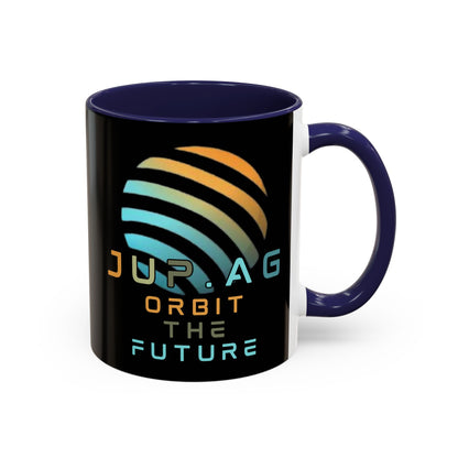 Jupiter (JUP) Orbit the Future Black Accent Mug by cypherpunkgear.com