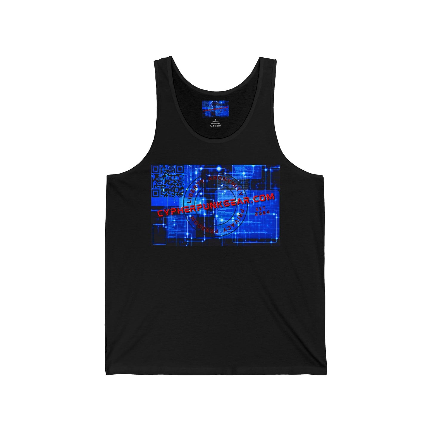 Cypherpunkgear.com logo Unisex Jersey Tank Top by cypherpunkgear.com