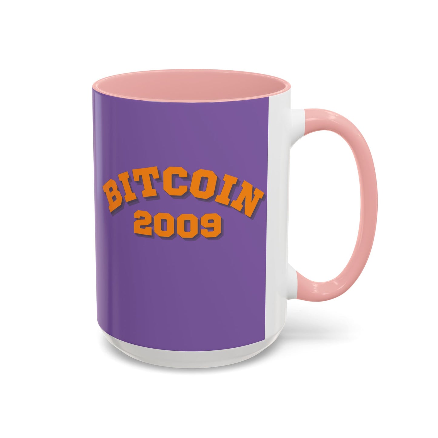 Bitcoin 2009 Light Purple Accent Mug by cypherpunkgear.com