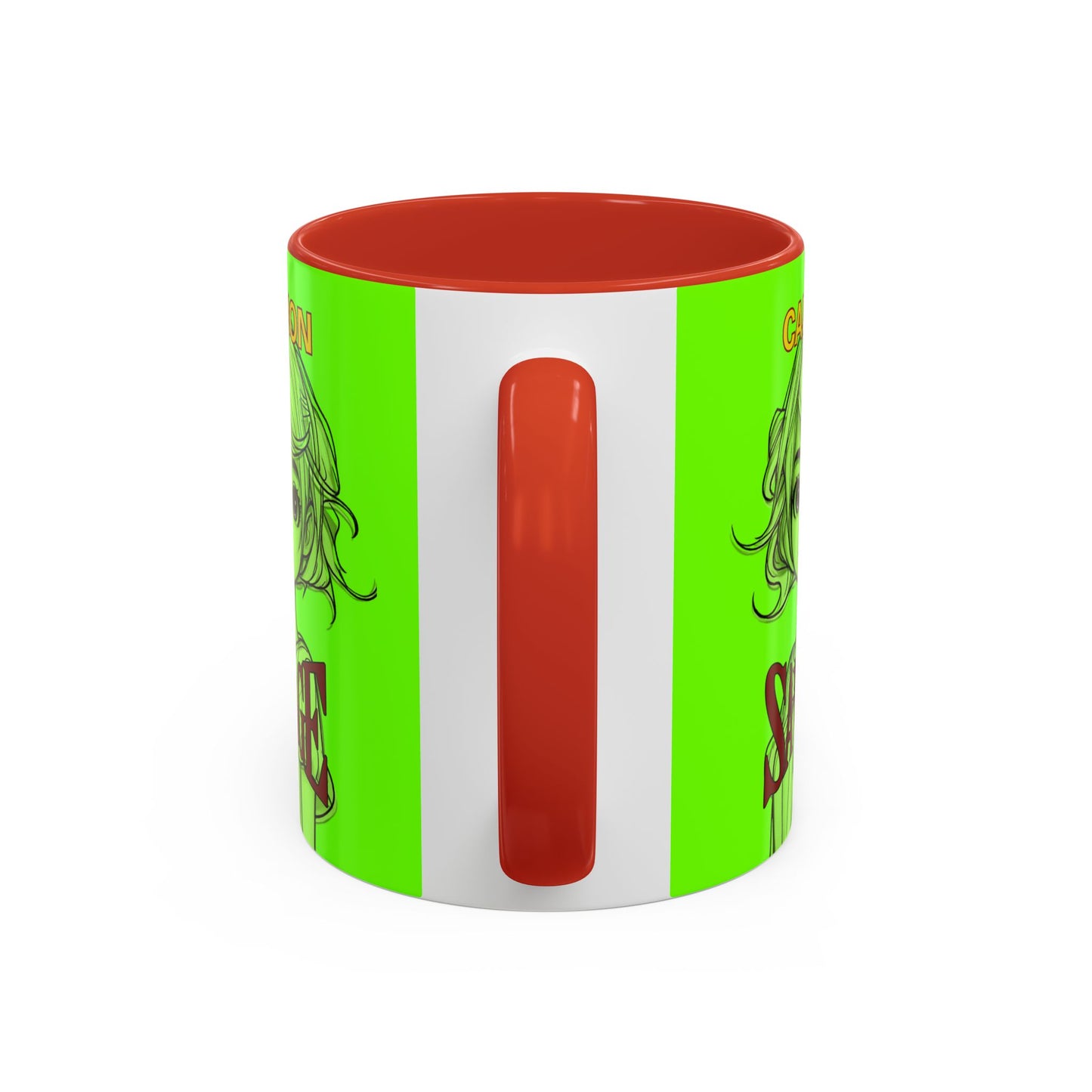 Caution, Savage Light Green Accent Mug by cypherpunkgear.com