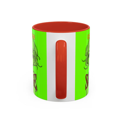 Caution, Savage Light Green Accent Mug by cypherpunkgear.com