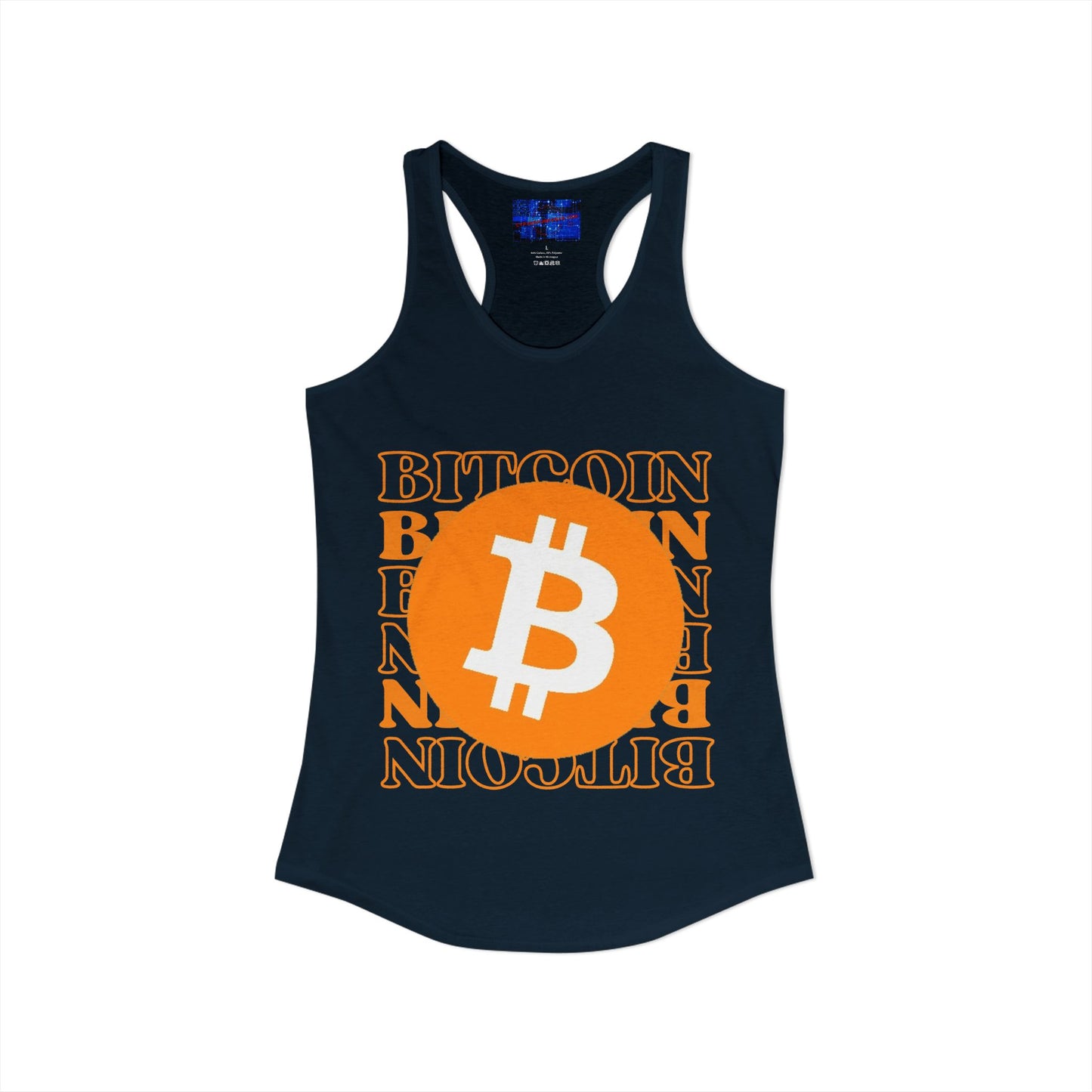 Bitcoin Bitcoin Bitcoin (BTC) Women's Racerback Tank Top by cypherpunkgear.com