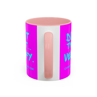 Don't Trust...Verify. Electric Magenta Accent Mug by cypherpunkgear.com